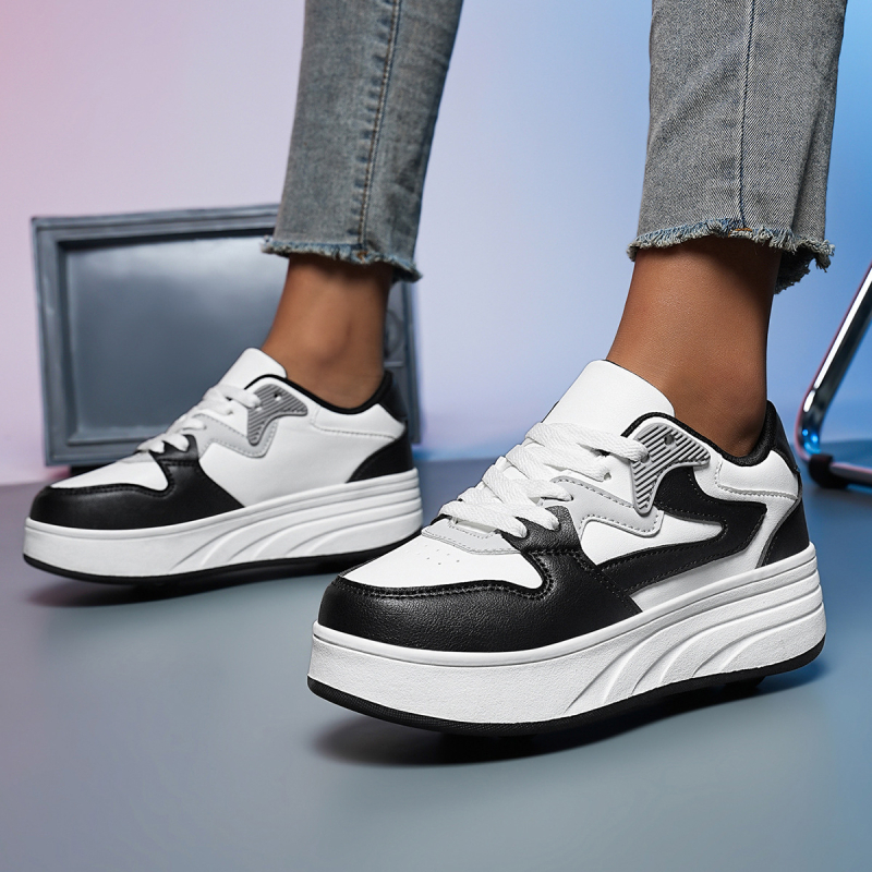 Vaikiški batai „Heyloon“ batai vaikams 6–12 metų, riedučiai berniukams ir mergaitėms, tarpvalstybiniai, keturračiai deformaciniai batai, čiuožimo, riedučiai