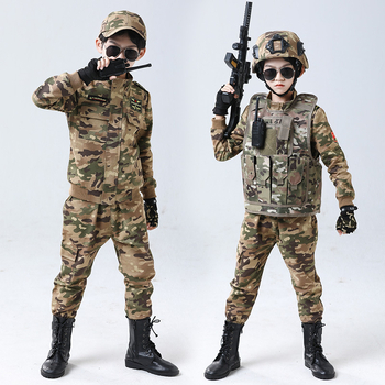2288 Kamuflaažülikonna komplekt lastele, poistele mõeldud õuesõpradele mõeldud lahinguvorm, erivägede kamuflaažõues seiklusteks väikelastele