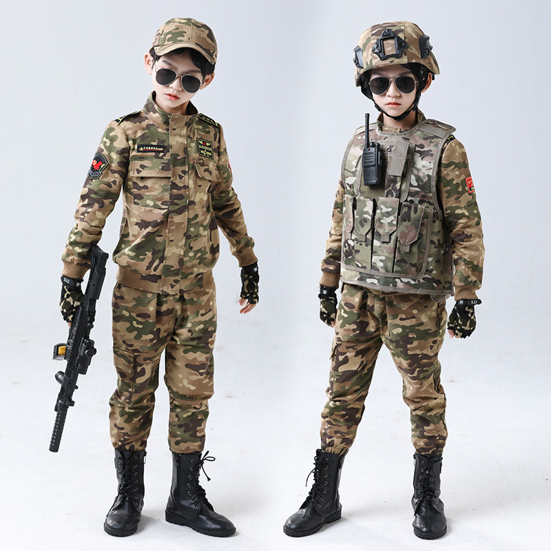 2288 Kamuflaažülikonna komplekt lastele, poistele mõeldud õuesõpradele mõeldud lahinguvorm, erivägede kamuflaažõues seiklusteks väikelastele