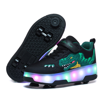 Gamyklos parduotuvės „Heelys“ batai mergaitėms, nematomi keturių ratų ištraukiami vaikiški riedučiai, 2025 m., nauji berniukiški čiuožimo batai