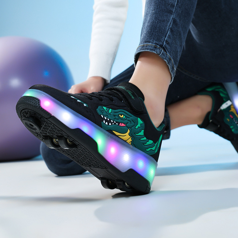 Gamyklos parduotuvės „Heelys“ batai mergaitėms, nematomi keturių ratų ištraukiami vaikiški riedučiai, 2025 m., nauji berniukiški čiuožimo batai