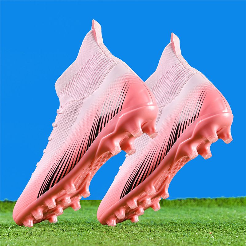 Határokon átnyúló nagykereskedelmi új magas szárú Ag hosszú szöges Tf törött szöges profi futballcipők csúszásmentes kopásálló játék edzőcipők férfiaknak