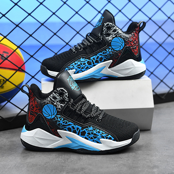 Παιδικά παπούτσια μπάσκετ για μαθητές, ειδικά αθλητικά παπούτσια, αντιολισθητικά, ανθεκτικά στη φθορά, με δίχτυ, αναπνεύσιμα, απορροφητικά κραδασμούς, για τρέξιμο για μεγάλα παιδιά, χονδρικής