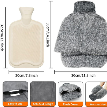 Gumijas pēdu sildītājs karstā ūdens maisiņš ūdens roku sildītājs sabiezēts samta pēdu sildītājs artefakts karstā ūdens maisiņš plankumu sprādzieni