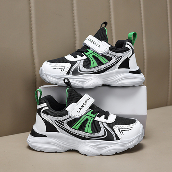 Νέα αθλητικά παπούτσια για αγόρια του 2025, αναπνεύσιμα, ελαφριά, με μαλακό πάτο και βέλκρο για φοιτητές