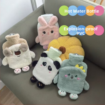 Jauna multfilmas plīša karstā ūdens soma, sabiezēta ūdens injekcija, studentu sieviešu silta rokassoma, dubultā roka, jauka, silta roka, dārgums, vairumtirdzniecība