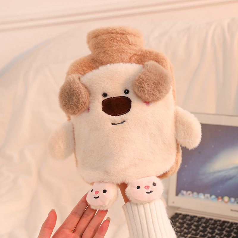 Jauna multfilmas plīša karstā ūdens soma, sabiezēta ūdens injekcija, studentu sieviešu silta rokassoma, dubultā roka, jauka, silta roka, dārgums, vairumtirdzniecība