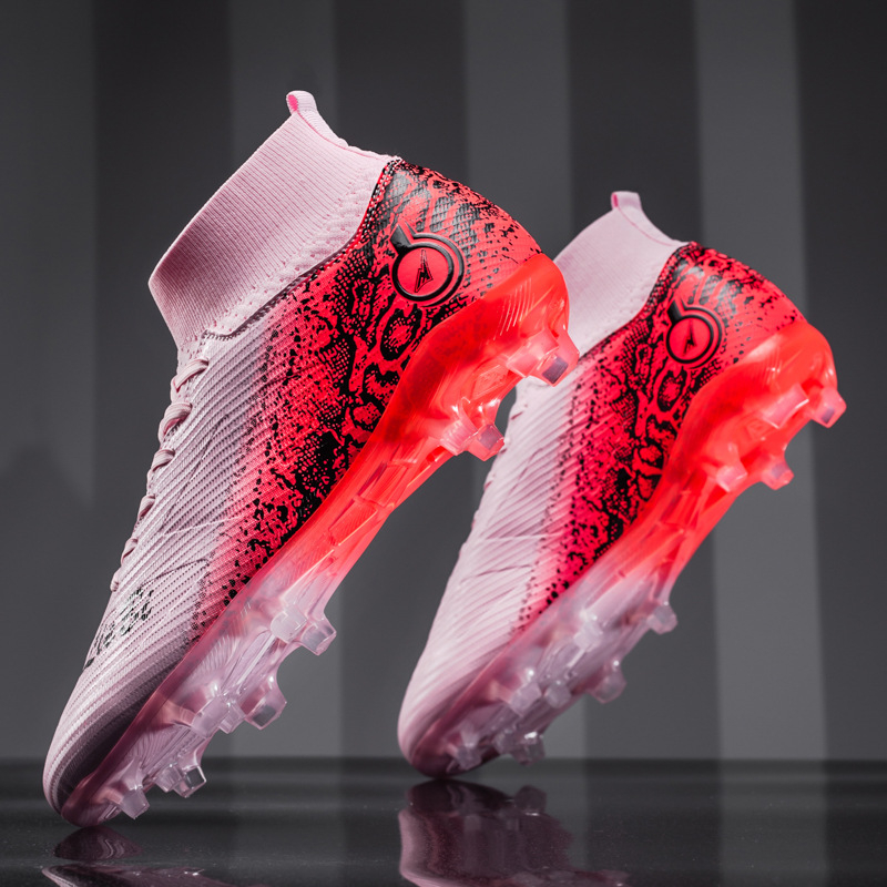 Piiriülesed jalgpallijalatsid noortele, kunstlike naeltega treeningjalatsid, väliskaubanduse kõrge pealispinnaga suvised õhukesed hingavad tossud, pluss-suuruses