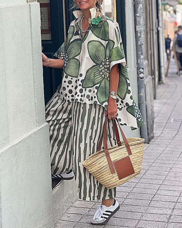 Amazoni piiriülene uus suvine sõltumatu jaama Euroopa ja Ameerika daamide rinnamikrofoniga lilleprindiga vabaaja moekostüüm