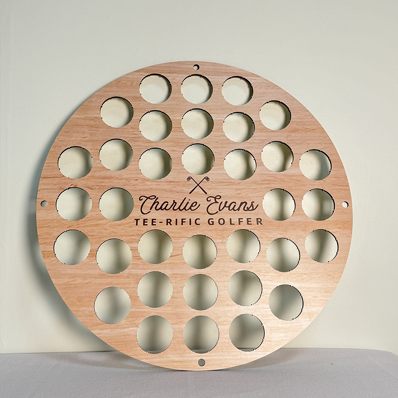 Piiriülene uus golfireegli golfiväljaku riiul puidust käsitöö dekoratiivne hoiureegli seinale riputatavad kaunistused