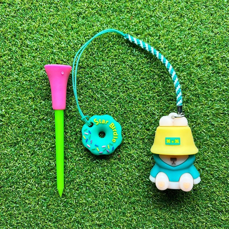 Set de cuie de golf cu design de iepure și desene animate, tee din plastic de 83 mm, cu frânghie anti-pierdere, vânzare fierbinte transfrontalieră