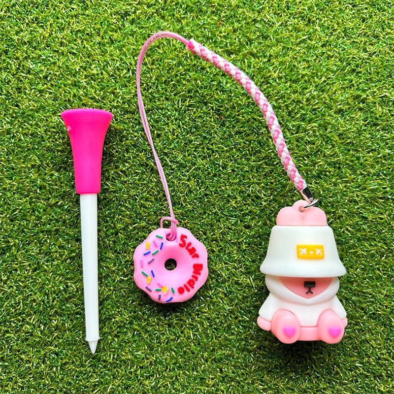 Set de cuie de golf cu design de iepure și desene animate, tee din plastic de 83 mm, cu frânghie anti-pierdere, vânzare fierbinte transfrontalieră