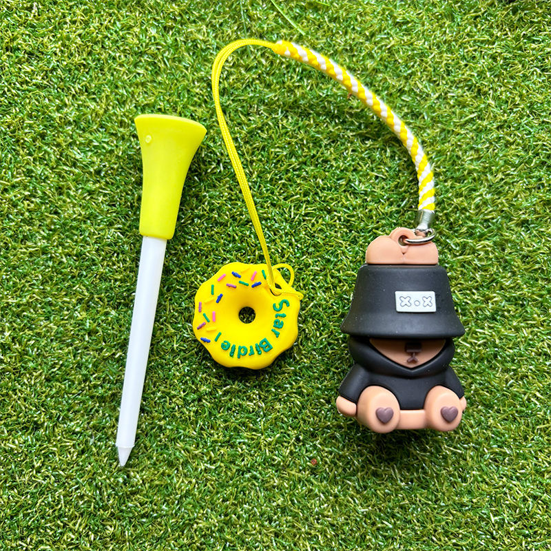 Set de cuie de golf cu design de iepure și desene animate, tee din plastic de 83 mm, cu frânghie anti-pierdere, vânzare fierbinte transfrontalieră