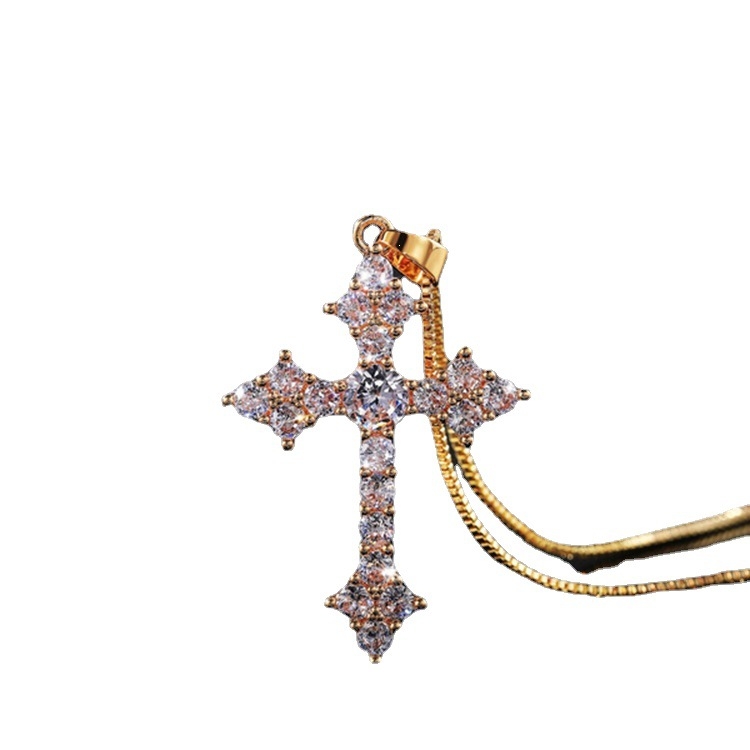 Amazoni uus kuum rist ripats Korea ilu mood elegantne trendikas kaelakee ristkristallkaelakee