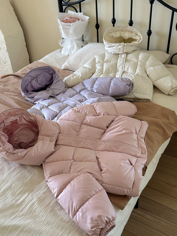 Moderna jakna s kapuljačom za starije djevojčice 2025., modni zimski topli debeli pamučni kaput u korejskom stilu za izvoz