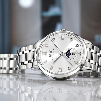 Σχεδιασμός και Επεξεργασία Ρολογιών OEM Μικρής Παραγγελίας Προσαρμοσμένη Αντικατάσταση Λογότυπου OEM Αυτόματη Μηχανή Επιχειρηματικό Απλό Ανδρικό Ρολόγιο ODM