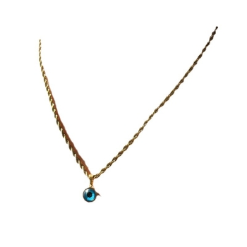 INS Γαλλική Προσωπικότητα Ρετρό Μάτι του Διαβόλου Στρογγυλό Μενταγιόν Κοσμήματα Μόδας Niche Twist Chain Τιτάνιο Ατσάλι Niche Tide