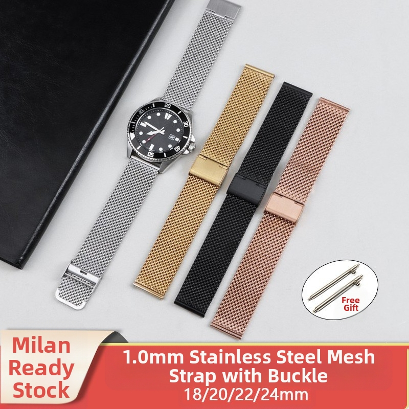 Бързо освобождаваща се каишка от неръждаема стомана с дебела тел 1.0, подходяща за Huawei Gt3/4, Samsung S 3m, каишка за часовник Lanxess