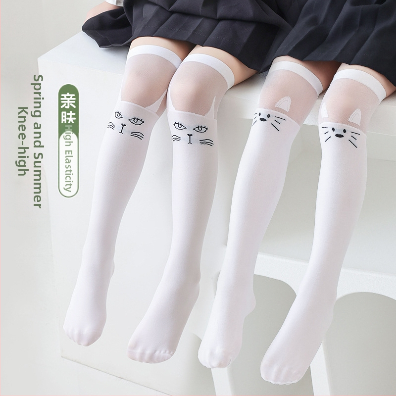 Laste sukad Suvised õhukesed tüdrukute poolpikkused sukad Tüdrukute noorsukad Sukkpüksid Üle põlve Kõrge toruga sääsevastased sokid