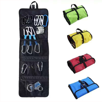 Tarpvalstybinis karšto pardavimo lauko alpinizmo stovyklavimo laipiojimo virvių laikymo krepšys, vandeniui atsparus daugiafunkcis kablių priedų įrankių krepšys