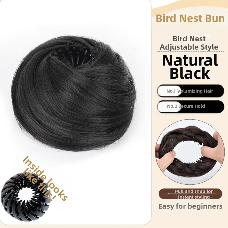 Linnupesa pallipea parukas naistele uus kõrge ja madala lipsuga juhuslik sissetõmmatav juuksepael kohev parukas juuksekott tootja hulgimüük