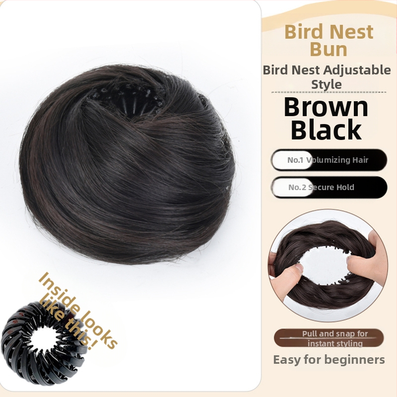 Linnupesa pallipea parukas naistele uus kõrge ja madala lipsuga juhuslik sissetõmmatav juuksepael kohev parukas juuksekott tootja hulgimüük