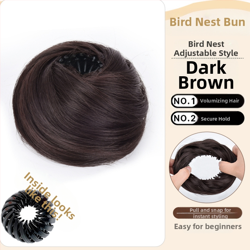 Linnupesa pallipea parukas naistele uus kõrge ja madala lipsuga juhuslik sissetõmmatav juuksepael kohev parukas juuksekott tootja hulgimüük