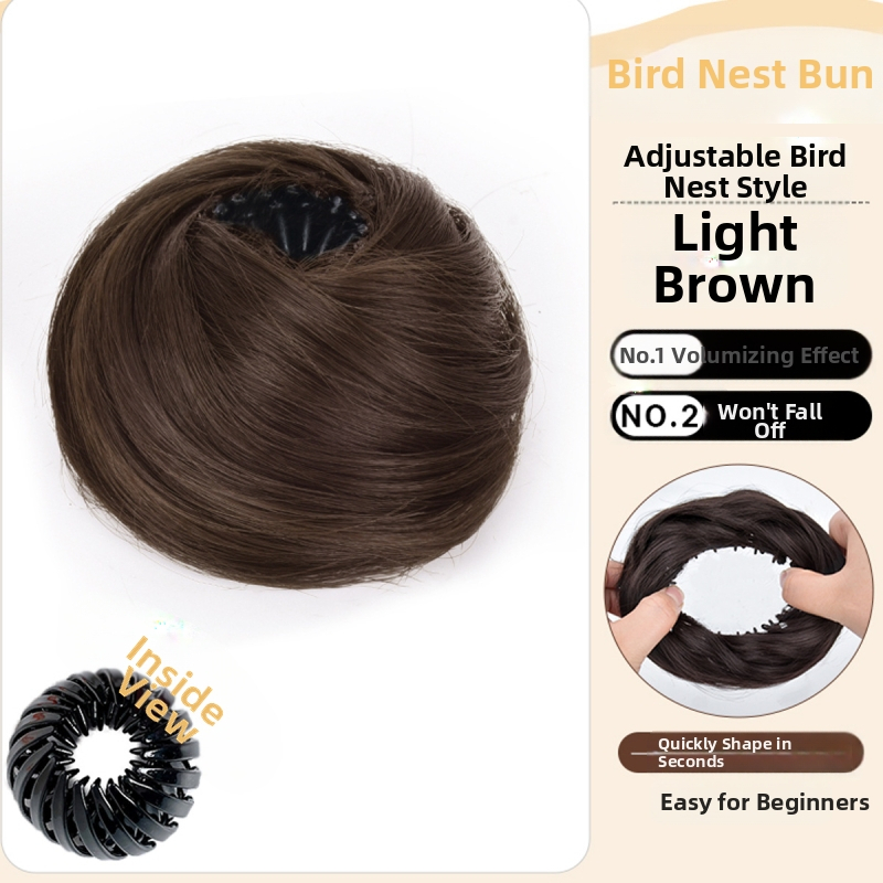 Linnupesa pallipea parukas naistele uus kõrge ja madala lipsuga juhuslik sissetõmmatav juuksepael kohev parukas juuksekott tootja hulgimüük