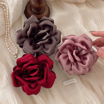 Temperamentne kõrge meelega roosiga haaramisklamber, naiste kõrge meelega õrna lillega juuksenõelaga seljapea haikalaga peakate