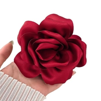 Temperamentne kõrge meelega roosiga haaramisklamber, naiste kõrge meelega õrna lillega juuksenõelaga seljapea haikalaga peakate