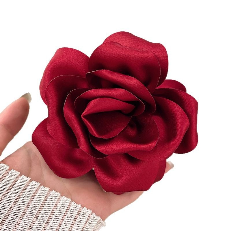 Temperamentne kõrge meelega roosiga haaramisklamber, naiste kõrge meelega õrna lillega juuksenõelaga seljapea haikalaga peakate