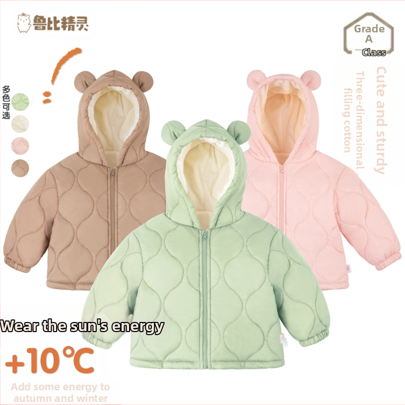 Odjeća za bebe Dječačka odjeća s pamučnom podstavom Kaput s pamučnom podstavom Zimska odjeća Dječji ženski kaput s pamučnom podstavom Topla jakna s kapuljačom