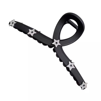 Flash Diamond Star klamber suur härmas juuksenõel naiste seljaga kõrgekvaliteediline sametist haikalakujuline juuksenõel juuksekinnitusega aksessuaarid