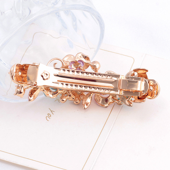 Najpredávanejšia zliatina drahokamu sponka do vlasov Dámska kvetinová sponka do vlasov Maľovanie remeselných starovekých rastlín kvet jarná sponka do vlasov