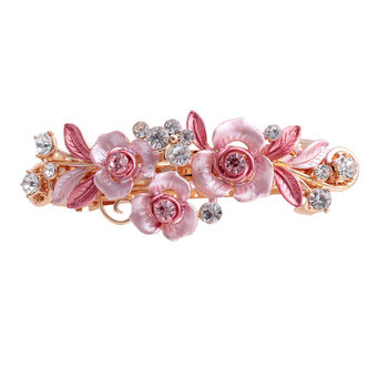 Najpredávanejšia zliatina drahokamu sponka do vlasov Dámska kvetinová sponka do vlasov Maľovanie remeselných starovekých rastlín kvet jarná sponka do vlasov