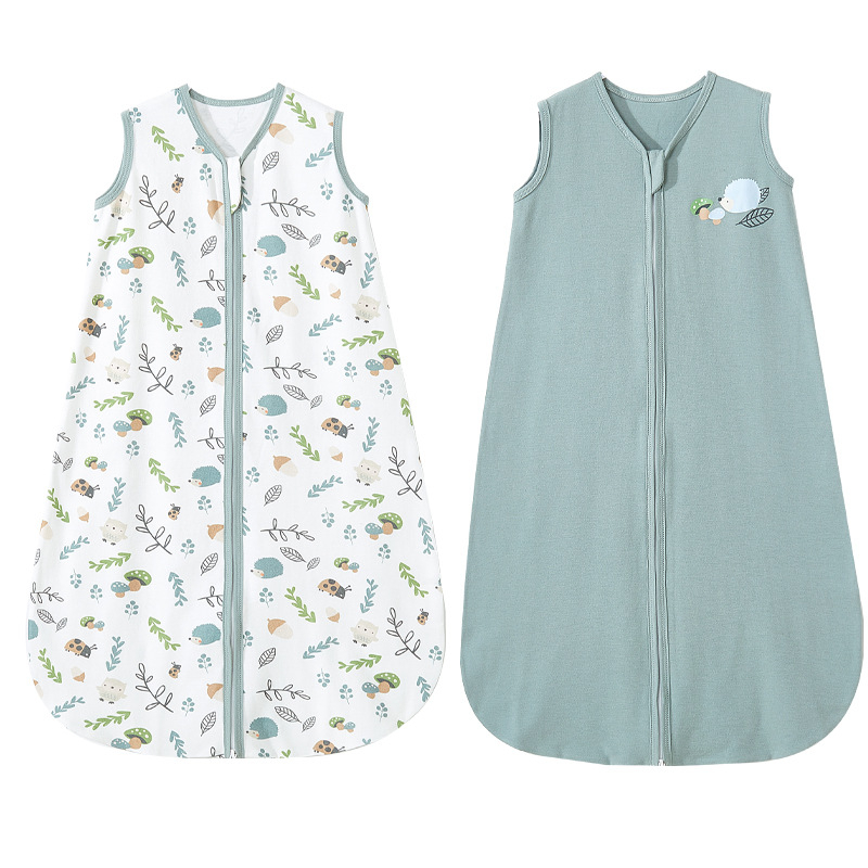 Piiriülene vest suvine vastsündinu mähkimiskott ühes tükis, löögi- ja ehmatusvastane puhas puuvillane A-klassi beebimagamiskott