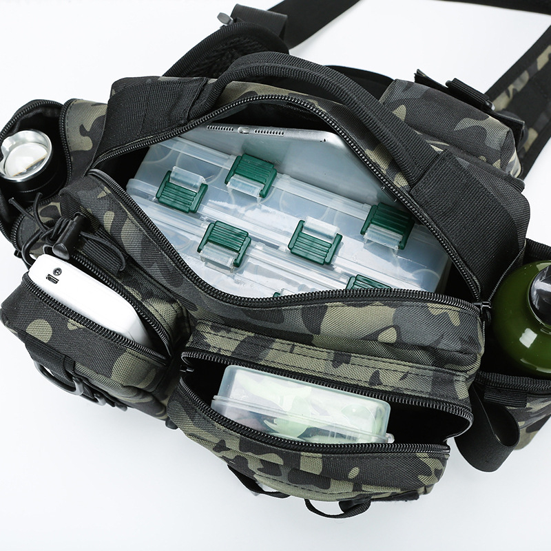 Naujas tarpvalstybinis masalų krepšys, daugiafunkcis didelės talpos žvejybos krepšys, vyriškas krūtinės krepšys, krepšys per petį, žvejybos įrangos krepšys, lauko kuprinė vyrams