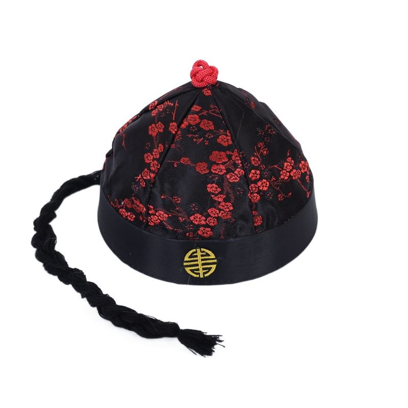 Laste Tang-ülikonna keisrimüts Poisi festivali beebikruusmüts Vana Pekingi kostüüm Siidist ja satiinist Siidmüts Retro stiilis