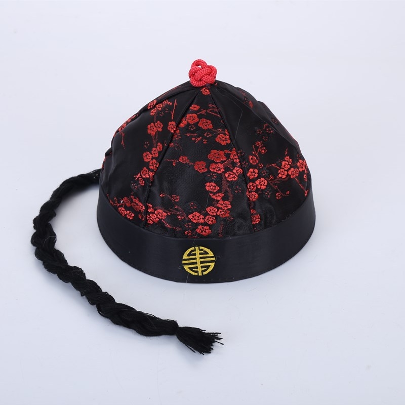 Laste Tang-ülikonna keisrimüts Poisi festivali beebikruusmüts Vana Pekingi kostüüm Siidist ja satiinist Siidmüts Retro stiilis