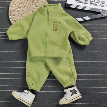 Βρεφικό Σετ Δύο Τεμαχίων για Βρέφη 2024 Νέο Φθινόπωρο και Χειμώνα με Βελούδινη Φόρμα Ollie, Ζεστό και Χοντρό