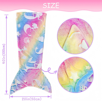 Εργοστασιακή φωτεινή κουβέρτα γοργόνας για παιδιά, κουβέρτα ύπνου για μεσημεριανό διάλειμμα, διασυνοριακή ζεστή κουβέρτα τηλεόρασης για το φθινόπωρο και το χειμώνα, τεμπέλικη κουβέρτα