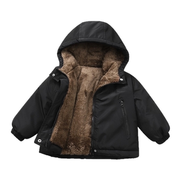 Amazon bērnu dūnu kokvilnas jaka ziemas apģērbam zēniem un meitenēm sabiezināta parka korejiešu stila flīsa oderēta jaka sabiezināta jaka