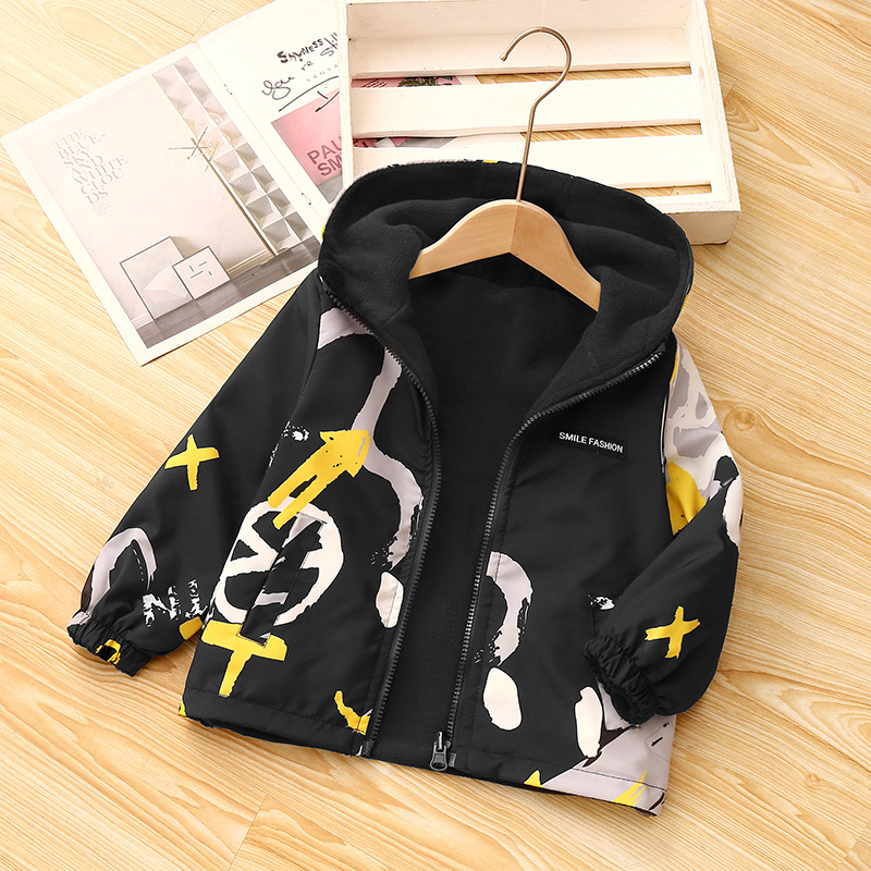 Nova jesenska i zimska jakna s flis podstavom za djecu i stariju djecu, dvostrana topla jakna za dječake i djevojčice od polarnog flisa
