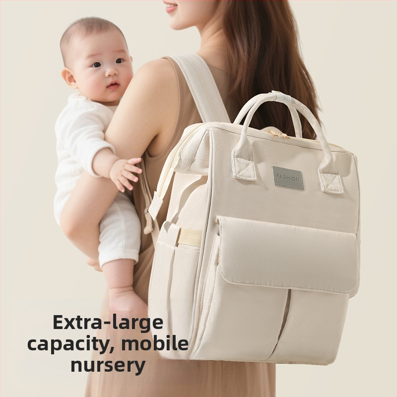 Голяма чанта за мама, нова преносима раница с голям капацитет, за съхранение на бебешки консумативи, може да се окачи на количката, чанта за майка и бебе