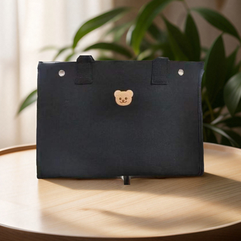 Διασυνοριακή ειδική τσάντα καμβά μεγάλης χωρητικότητας τσάντα μούμιας κεντημένη αρκούδα casual όλα τα παιχνίδια μωρού μαμά βγαίνω έξω φορητή