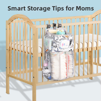 Kaasaskantav beebivoodi riputuskott, multifunktsionaalne beebivoodi hoiukott, suure mahutavusega riputuskott, voodi esiosa hoiustuskott