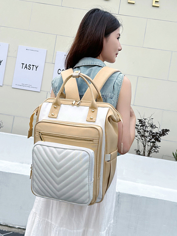 Határokon átnyúló nagy kapacitású anyukatáska, új stílusú anyuka hátizsák baba sétáltatáshoz, többfunkciós tároló anya- és babahátizsák