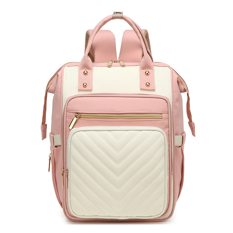 Határokon átnyúló nagy kapacitású anyukatáska, új stílusú anyuka hátizsák baba sétáltatáshoz, többfunkciós tároló anya- és babahátizsák