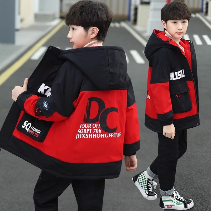 Poiste talvejope 2025. Uus mudel vanematele lastele, poiste fliisvoodriga paks talvine parka küülikukarva ja puuvillase mantliga