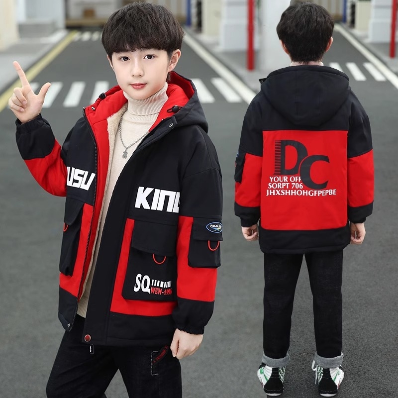 Poiste talvejope 2025. Uus mudel vanematele lastele, poiste fliisvoodriga paks talvine parka küülikukarva ja puuvillase mantliga